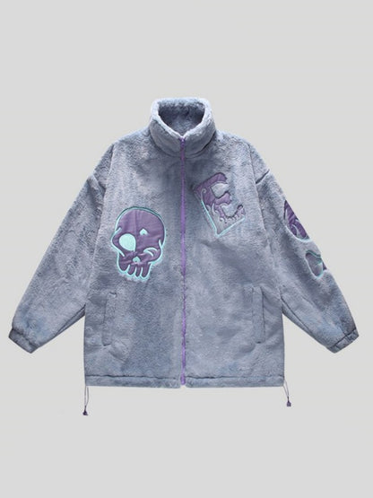 skull fleece jacket X2063