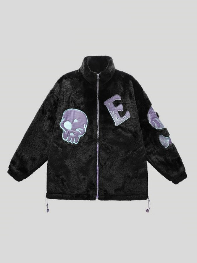 skull fleece jacket X2063