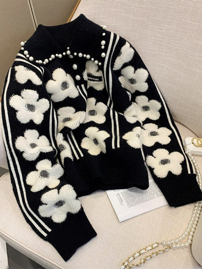 Retro flower sweater X2002