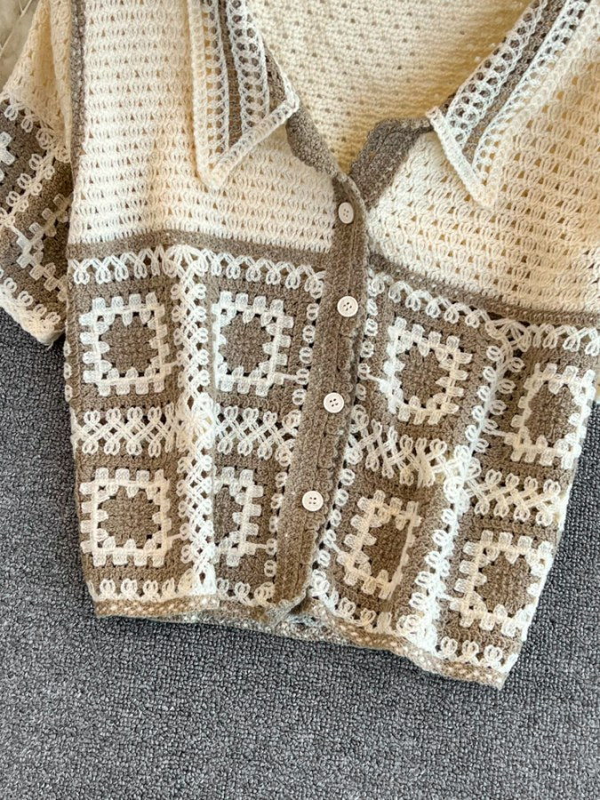 Retro Summer Knit Cardigan X2109