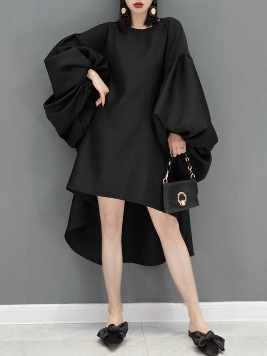 Volume sleeve dress X2098