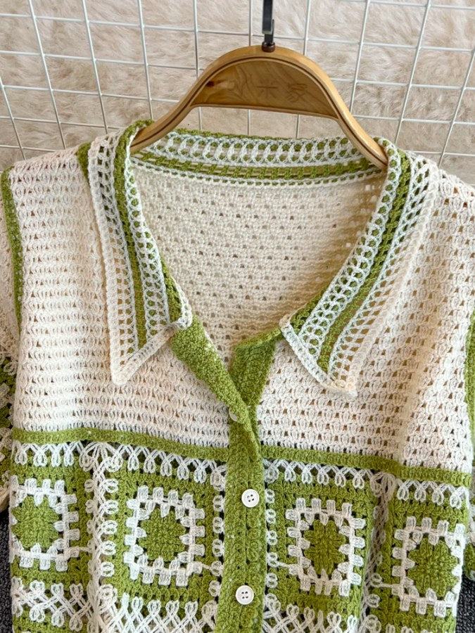 Retro Summer Knit Cardigan X2109