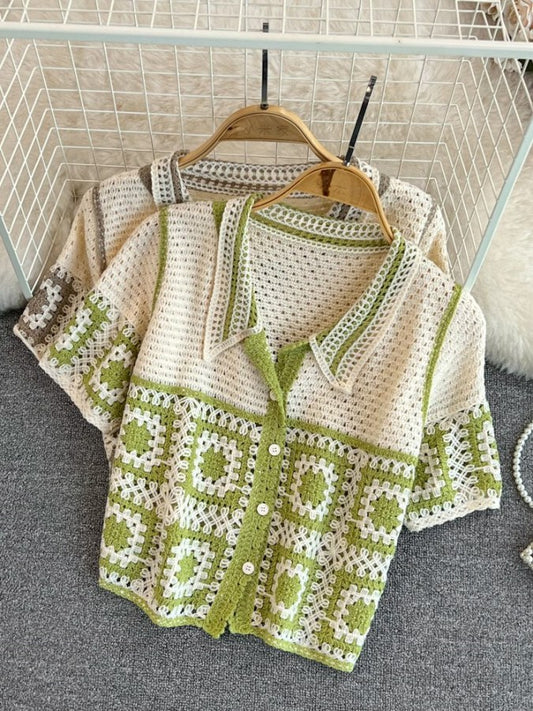 Retro Summer Knit Cardigan X2109