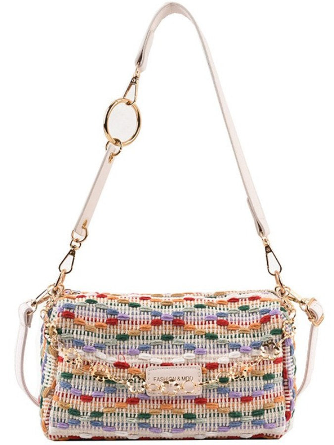 Multicolor Cross Stitch Bag X2049