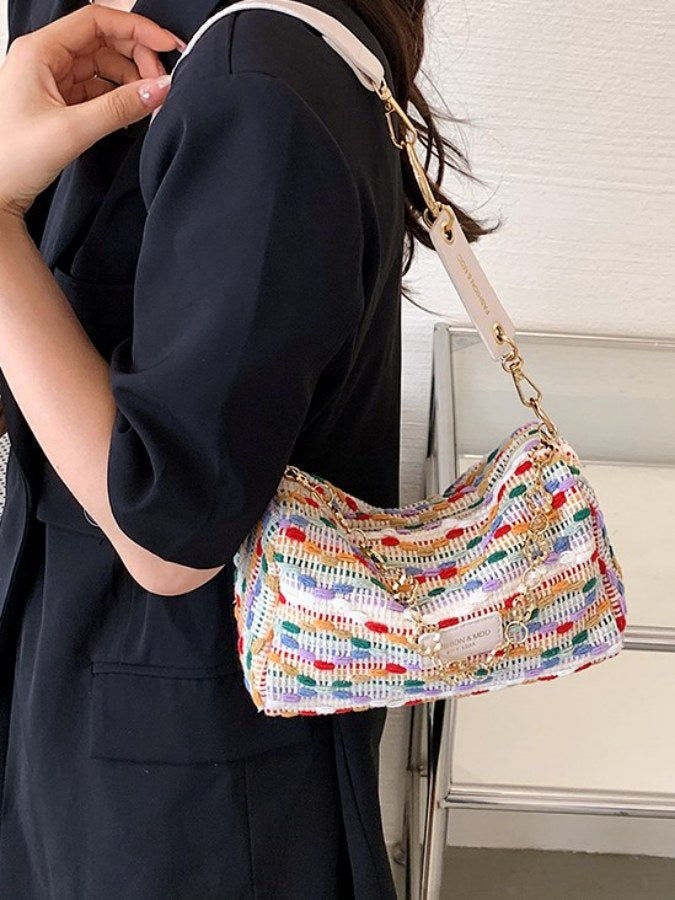 Multicolor Cross Stitch Bag X2049