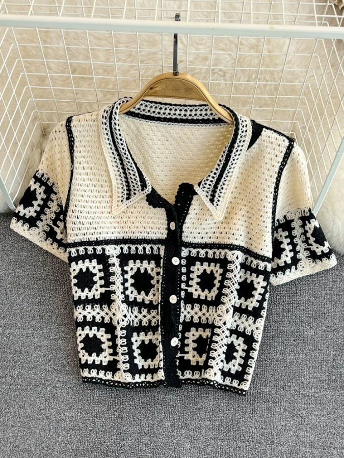 Retro Summer Knit Cardigan X2109