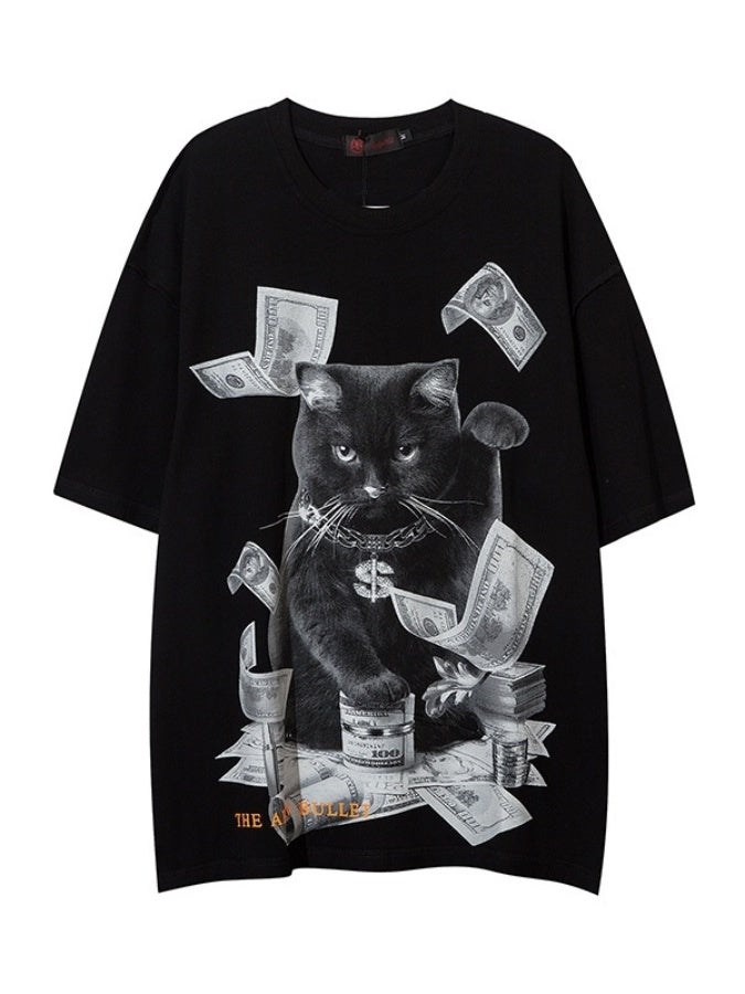 Real beckoning cat T-shirt X930