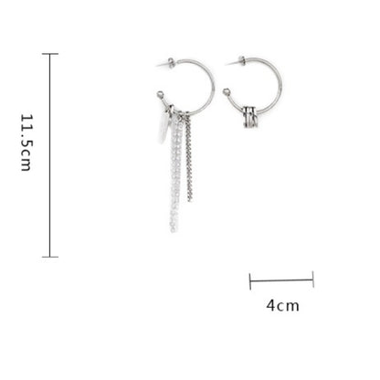Asymmetric chain earrings X085