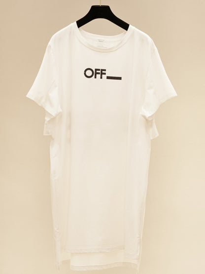 フェイクツーピースTシャツワンピース　X988
