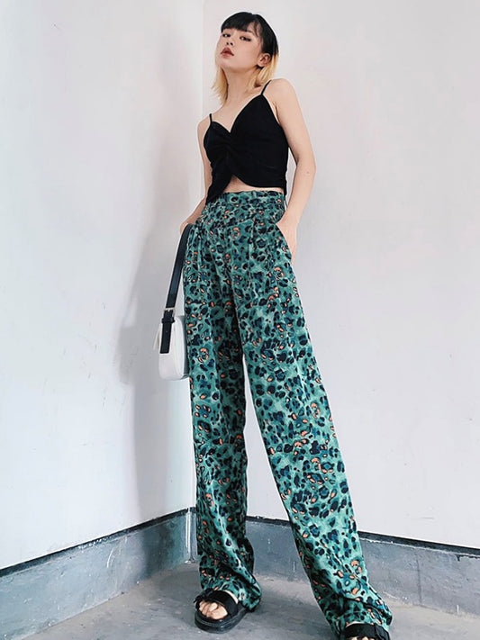 Leopard Drape Summer Pants X1179