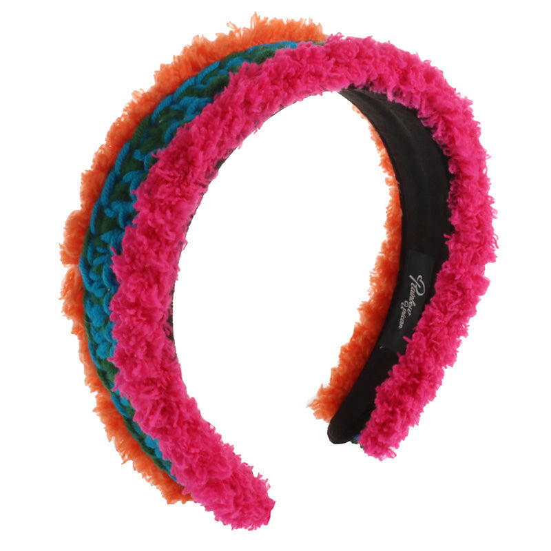 Color wool hair band X026