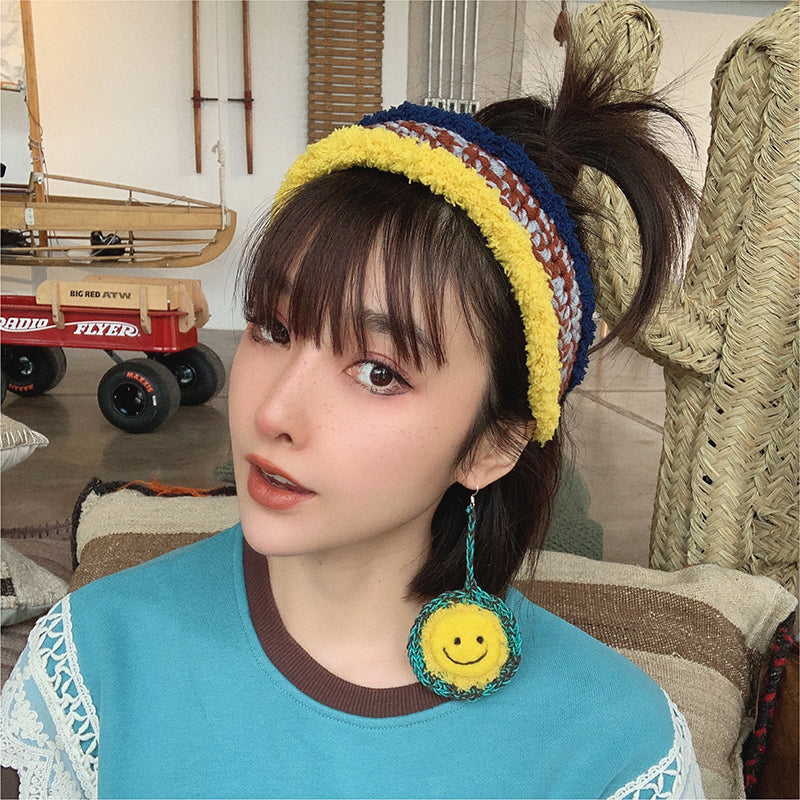 Color wool hair band X026