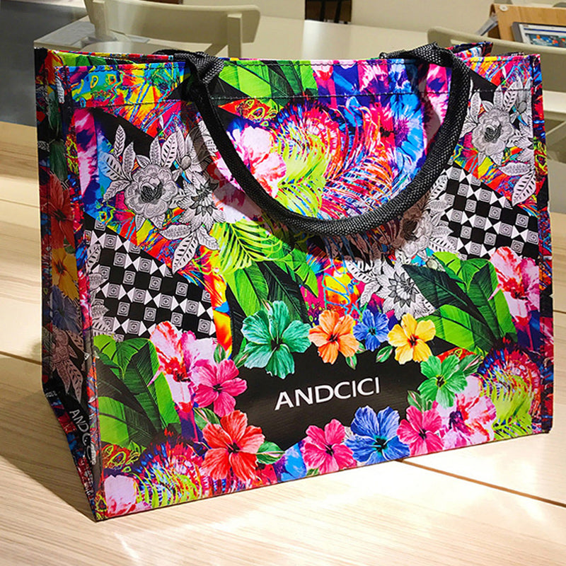 Colorful Botanical Shopping Bag X1123
