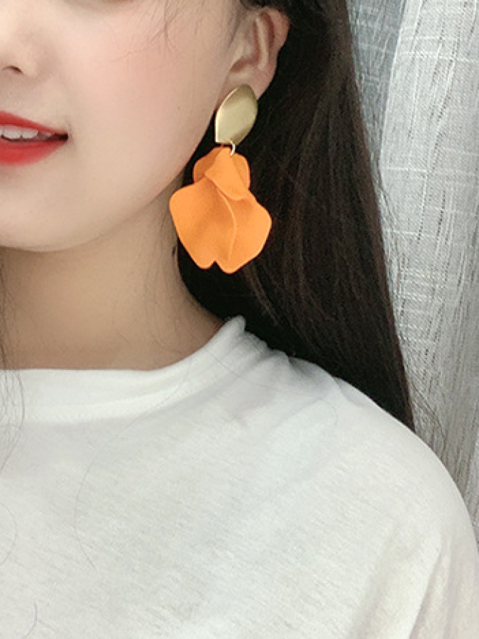 Rose petal earrings X1454