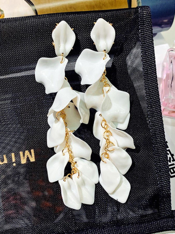 Rose petal earrings X1454