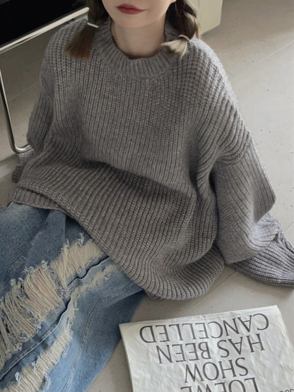 Oversized knitted sweater X1827