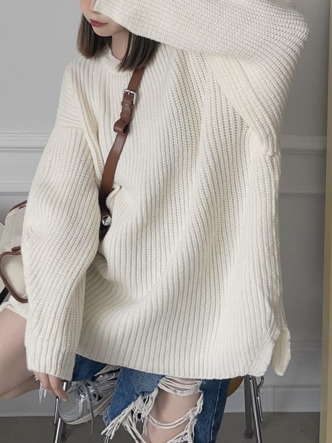 Oversized knitted sweater X1827