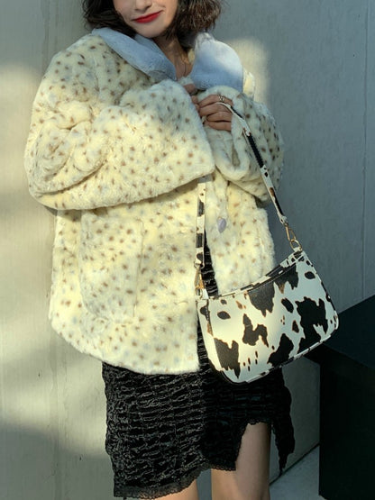 Dalmatian Faux Fur Short Coat Jacket X1905