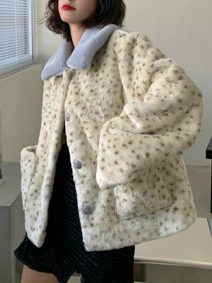 Dalmatian Faux Fur Short Coat Jacket X1905