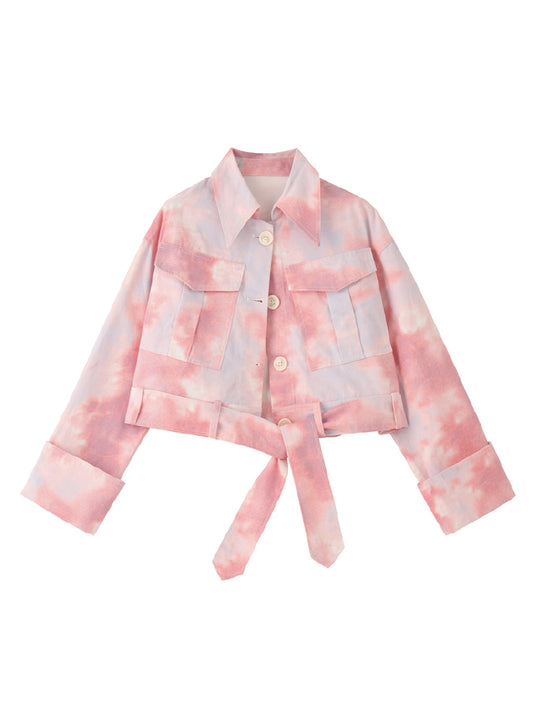 Pink tie-dye jacket X204