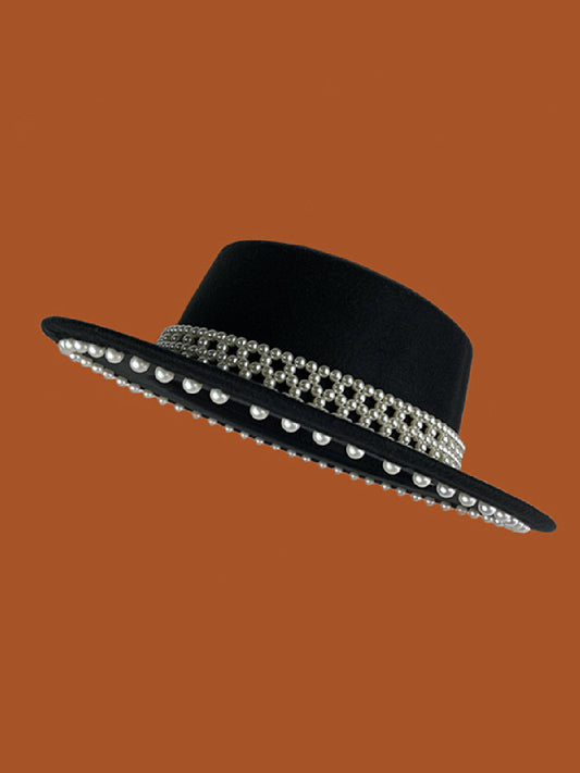 Pearl Flat Brim Hat X251