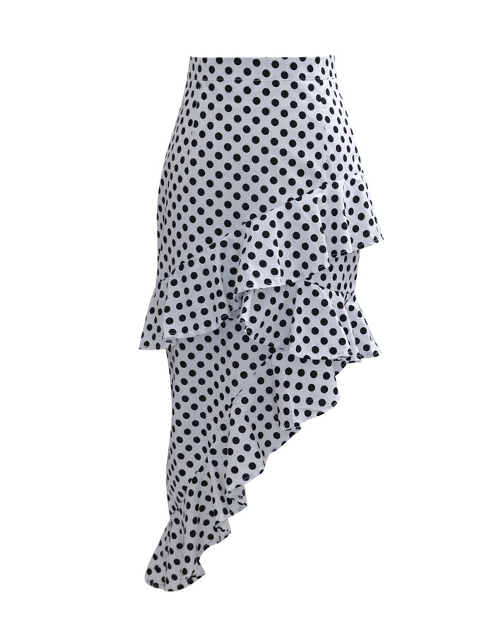 Asymmetric Dot Mermaid Skirt X319