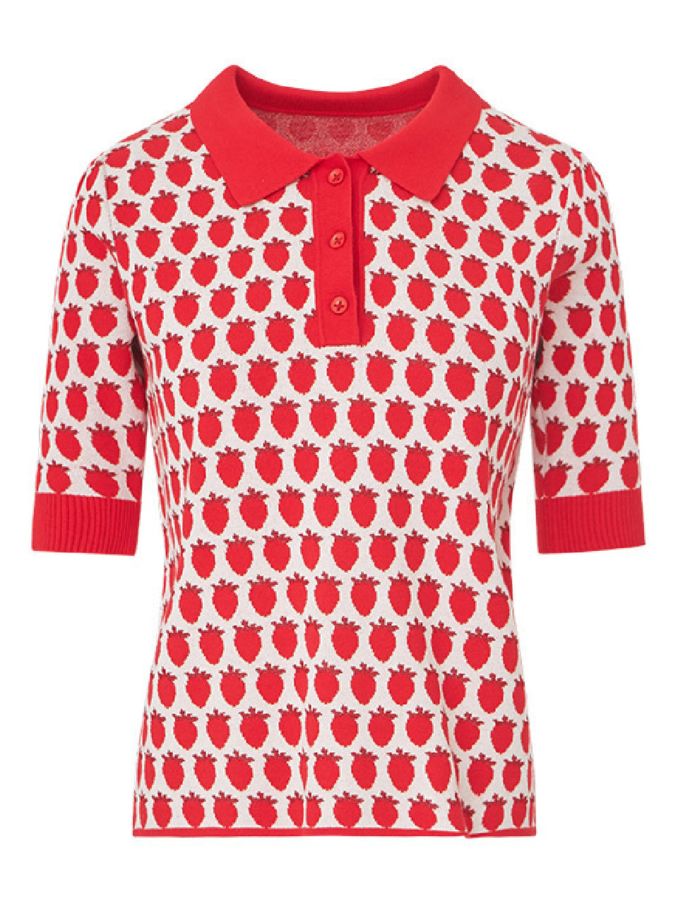 Strawberry Knit Polo Shirt X344