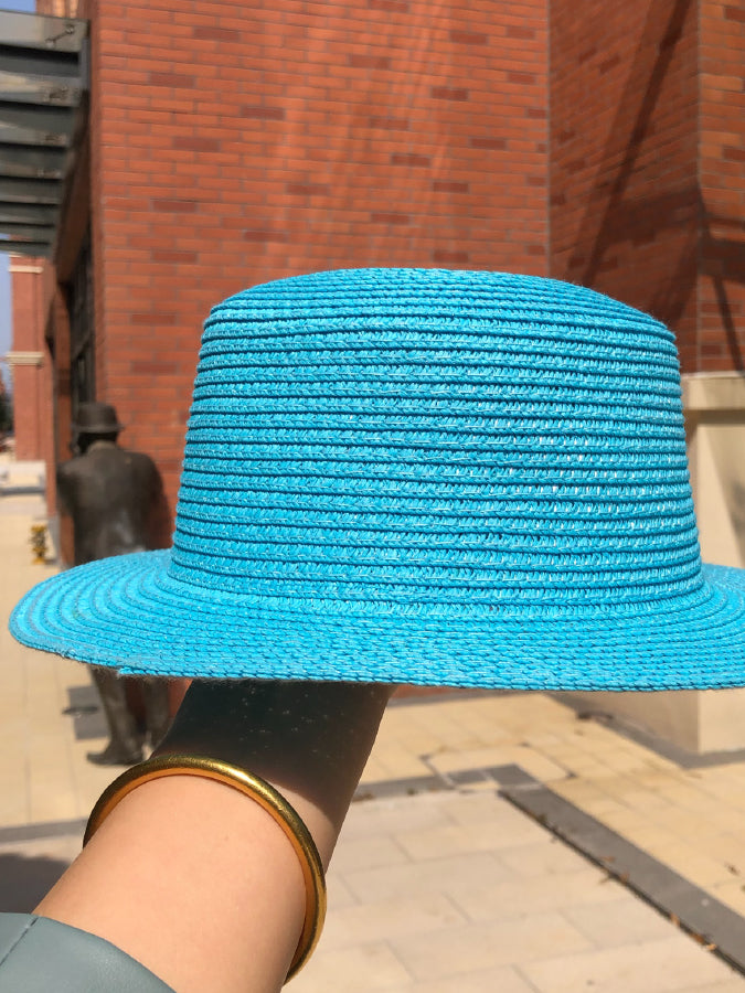 Vivid Flat Top Straw Hat X459