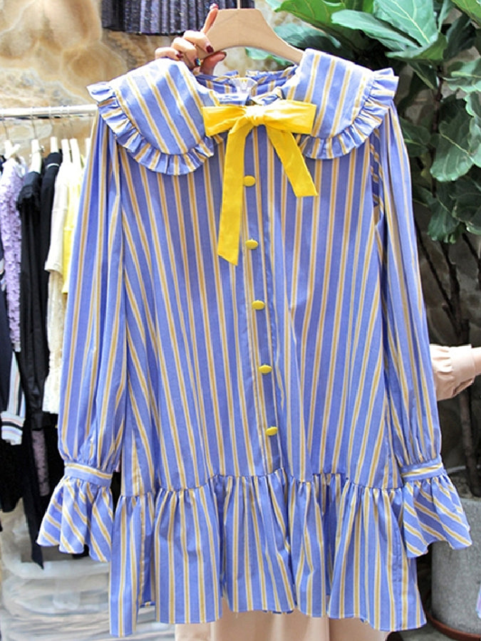 Doll Color Stripe Tunic X539