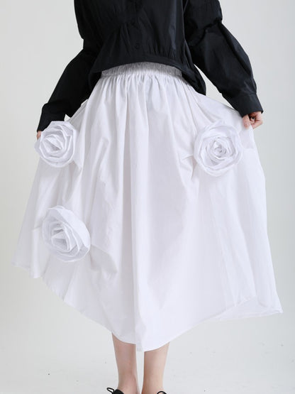 Big Flower Middle Skirt X712