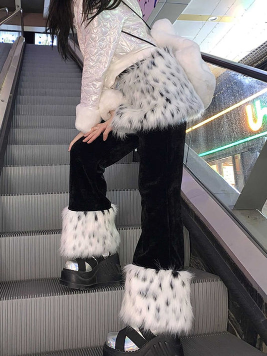 Removable Fur Corduroy Pants X779