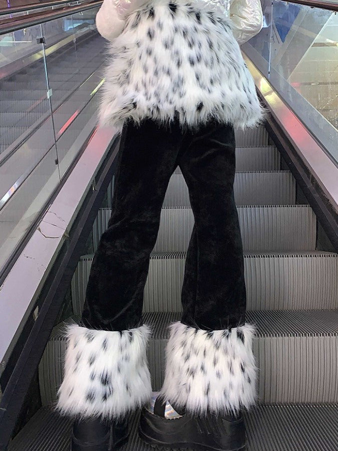 Removable Fur Corduroy Pants X779