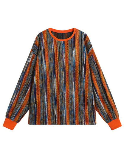 Striped round neck pullover X890